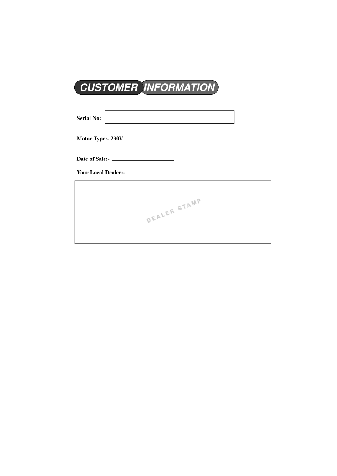 Hayter Mowers 36 manual Customer Information 