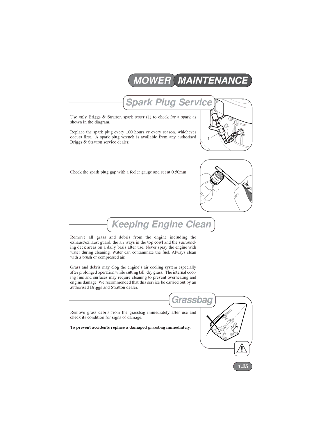 Hayter Mowers 396E manual Spark Plug Service, Keeping Engine Clean 