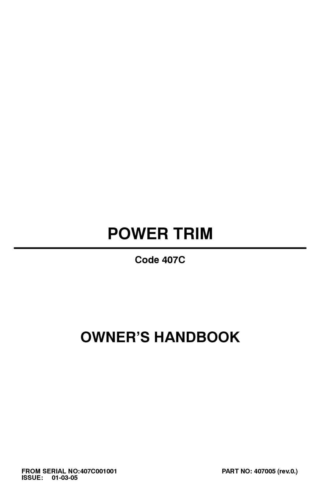 Hayter Mowers 401C001001 manual Power Trim 