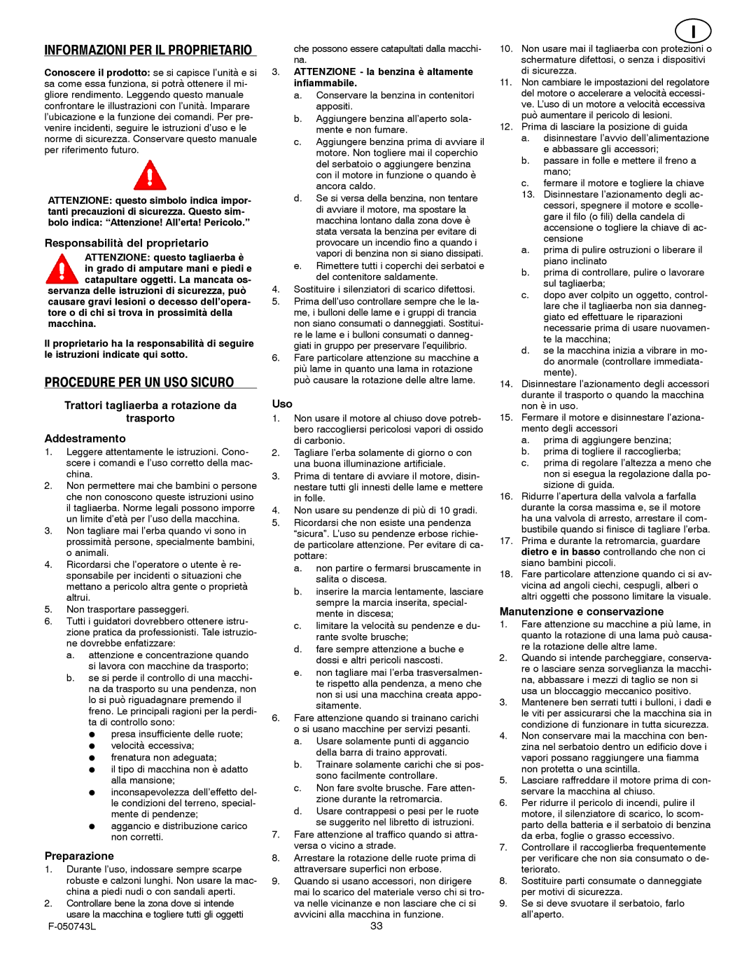 Hayter Mowers 405607x52A Responsabilità del proprietario, Trattori tagliaerba a rotazione da Trasporto Addestramento, Uso 