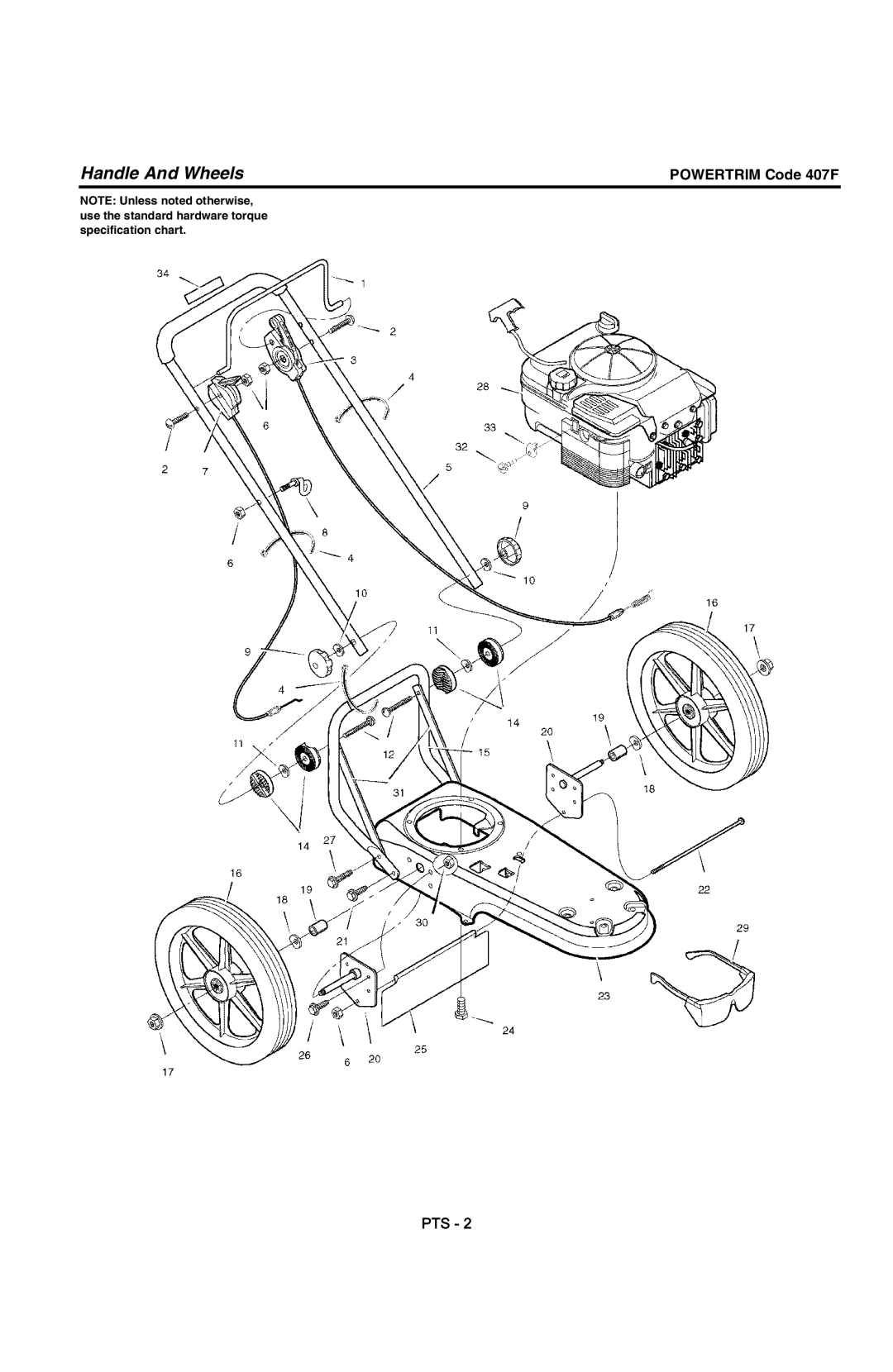 Hayter Mowers 407F manual Handle And Wheels 