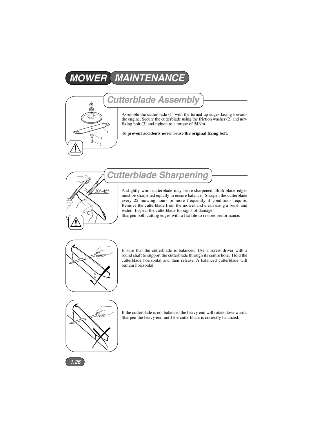 Hayter Mowers 433D, 435D, 434D, 432D manual Cutterblade Assembly 