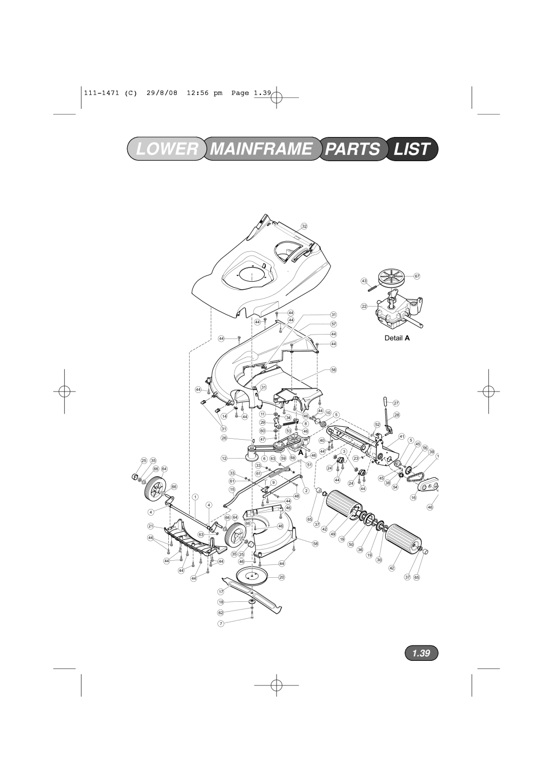 Hayter Mowers 561F, 560F manual Detail a 