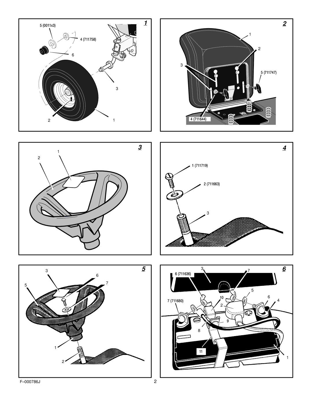 Hayter Mowers CODE144S manual 0011x3 711758 711747 711644 711719 711663 711636 