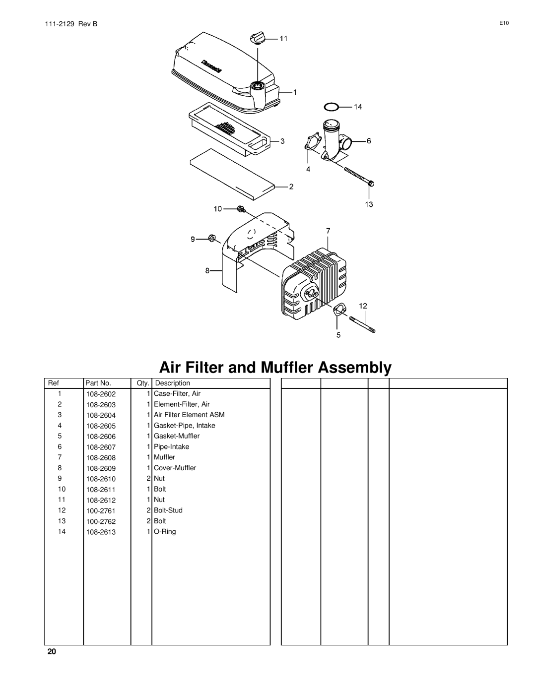 Hayter Mowers G002741 manual Air Filter and Muffler Assembly 