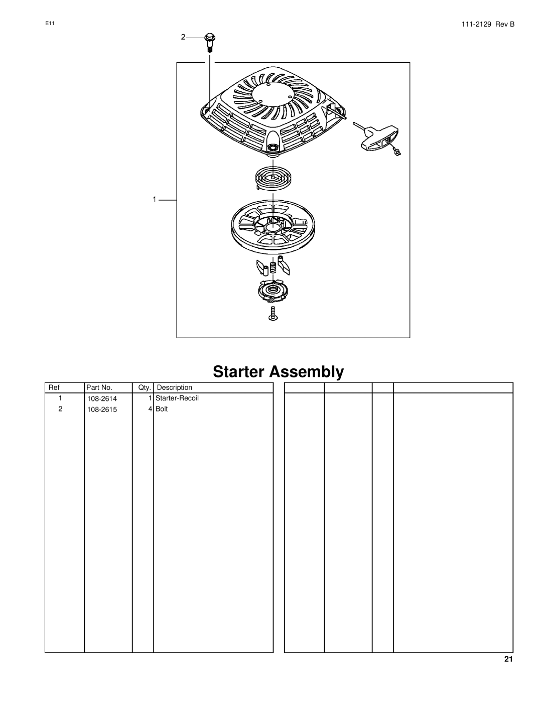 Hayter Mowers G002741 manual Starter Assembly 