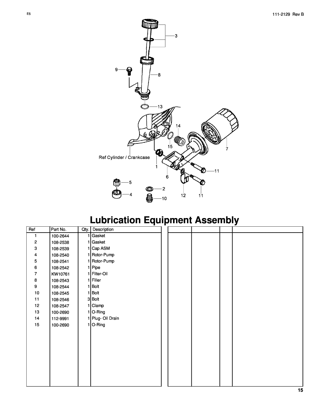 Hayter Mowers G002741 manual Lubrication Equipment Assembly 