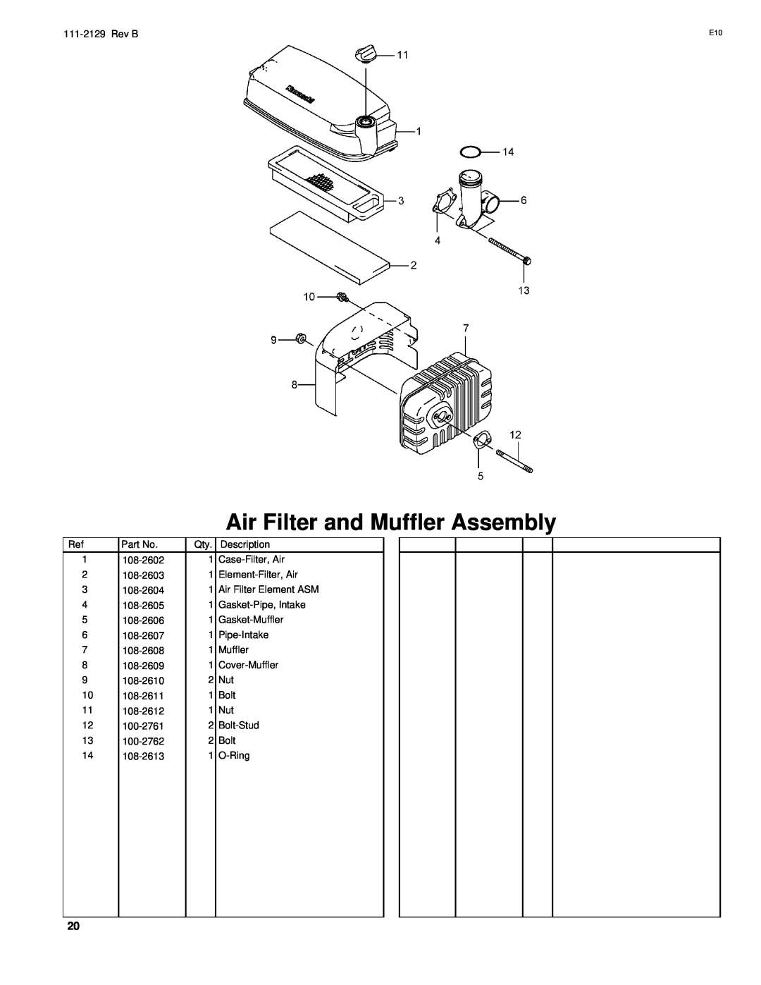 Hayter Mowers G002741 manual Air Filter and Muffler Assembly 