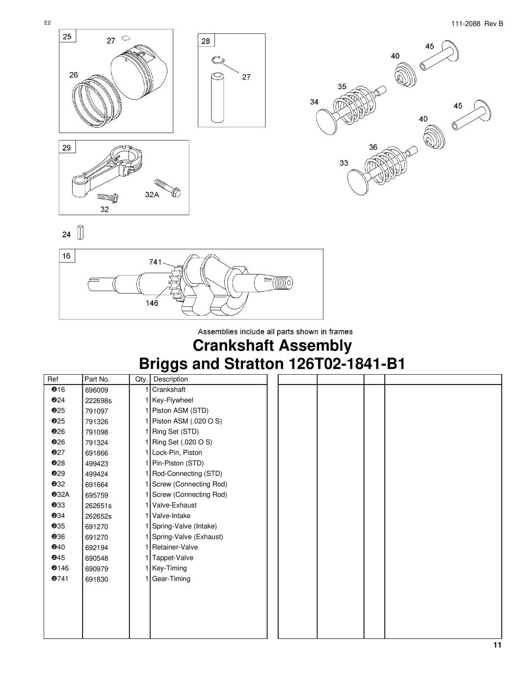 Hayter Mowers R48 manual Crankshaft Assembly 