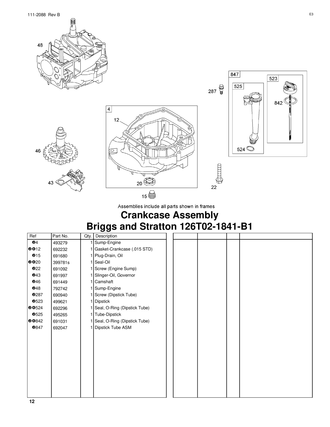 Hayter Mowers R48 manual Crankcase Assembly, Oq20 