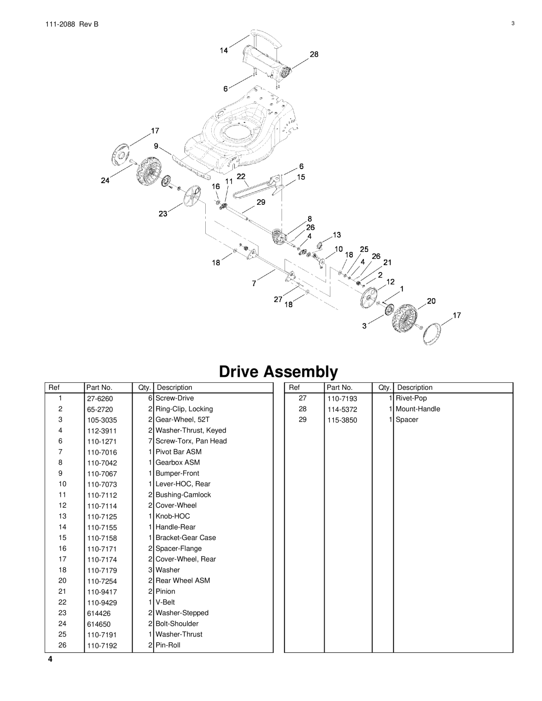 Hayter Mowers R48 manual Drive Assembly 