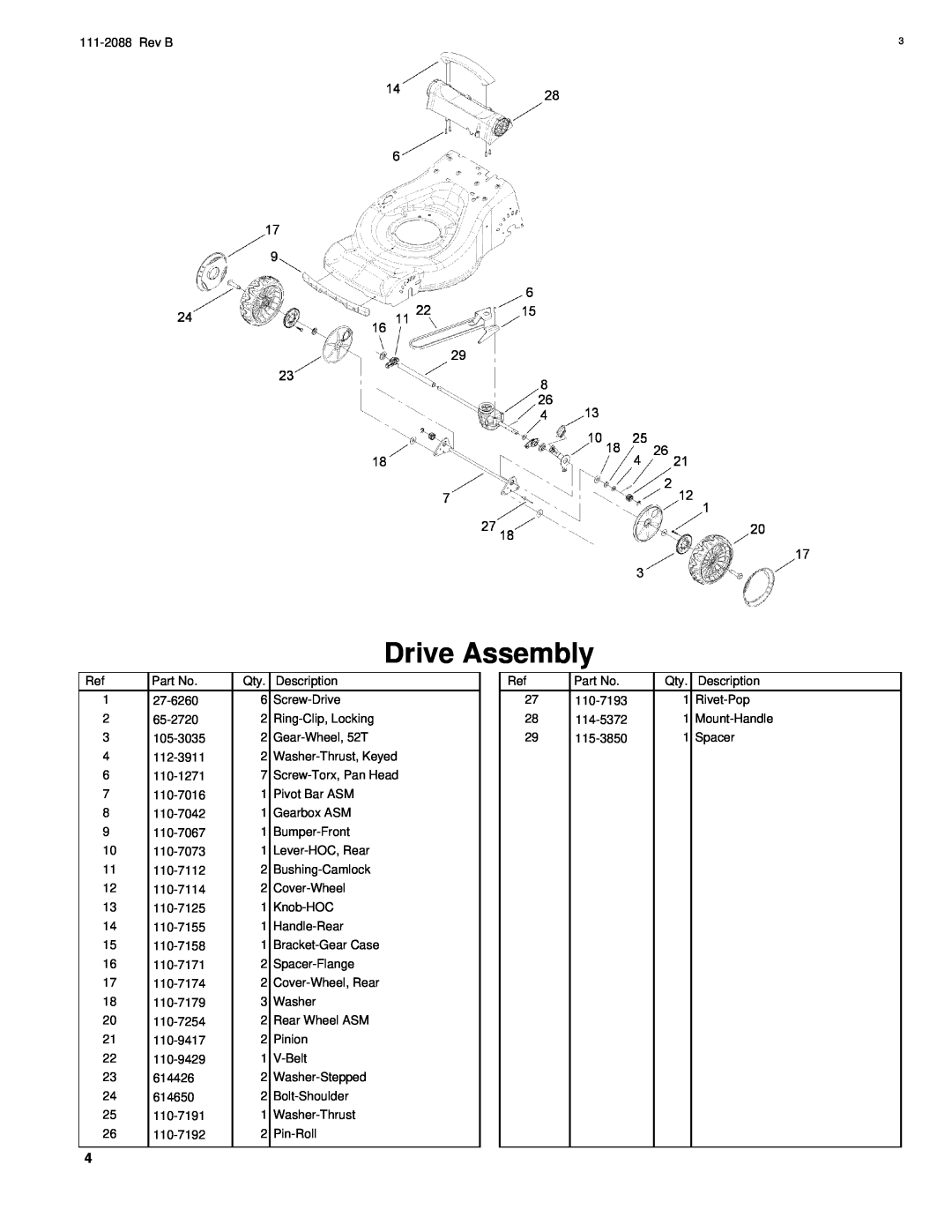 Hayter Mowers R48 manual Drive Assembly 