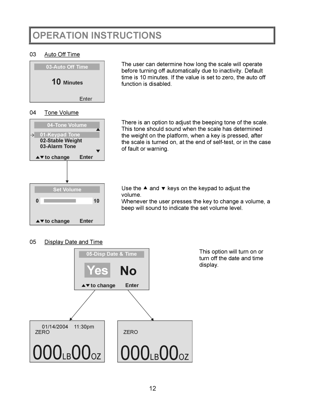 Health O Meter 2450KL operation manual Operation Instructions 