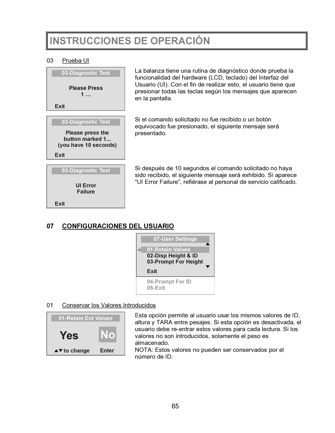 Health O Meter 2600KL operation manual Configuraciones DEL Usuario 