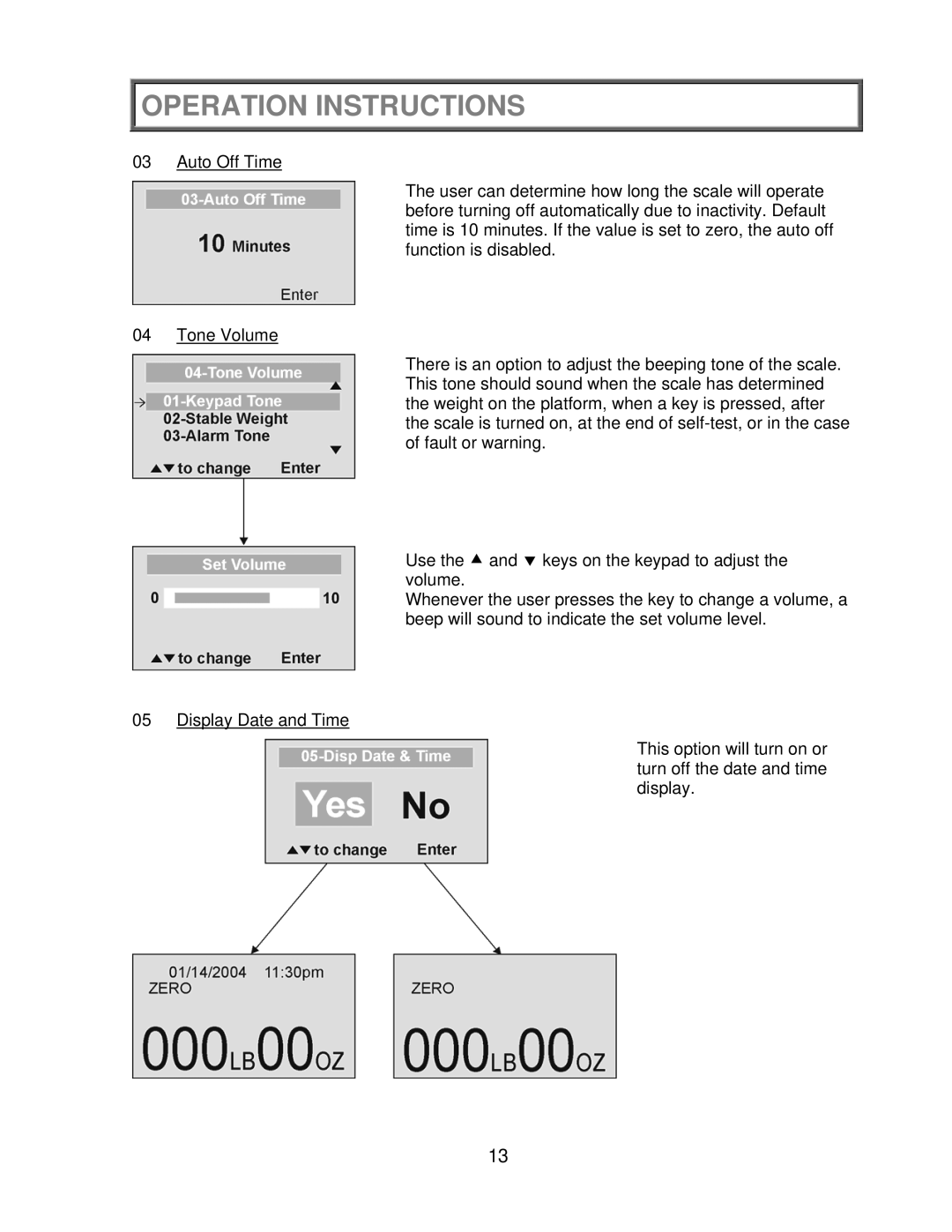 Health O Meter 2650KL operation manual Operation Instructions 