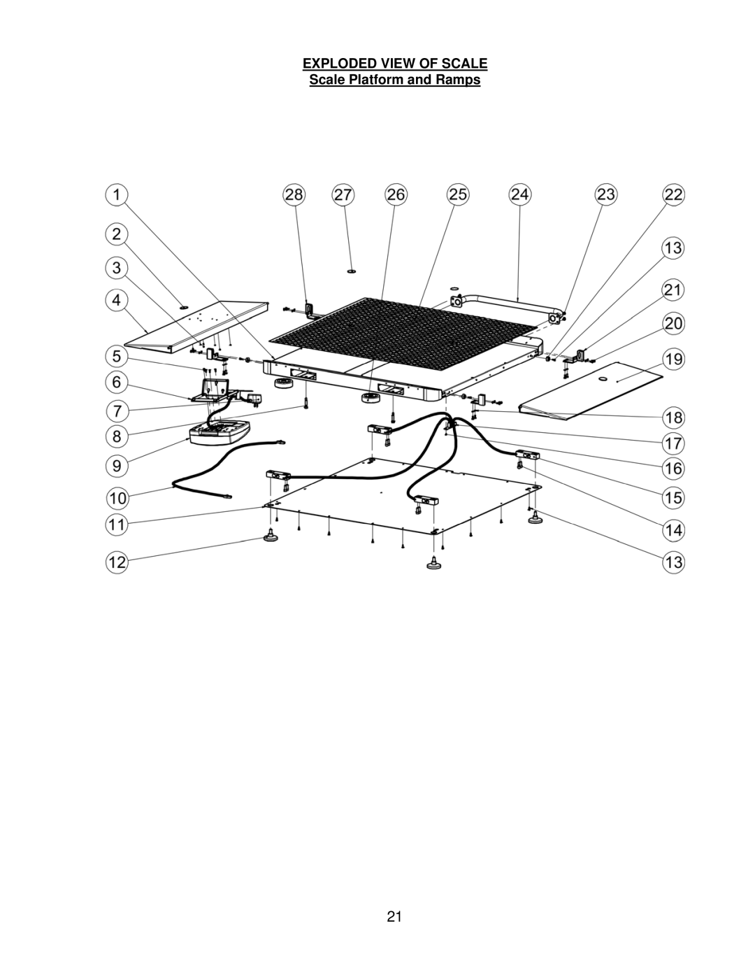 Health O Meter 2650KL operation manual Exploded View of Scale Scale Platform and Ramps 