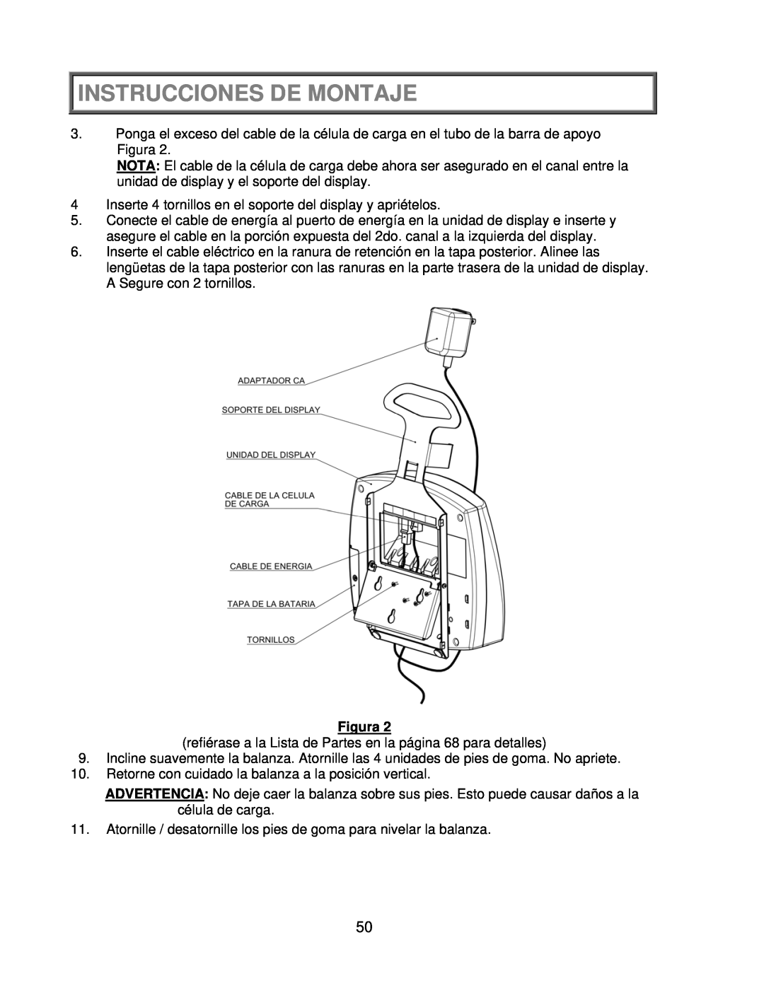 Health O Meter 2650KL operation manual Figura, Instrucciones De Montaje 