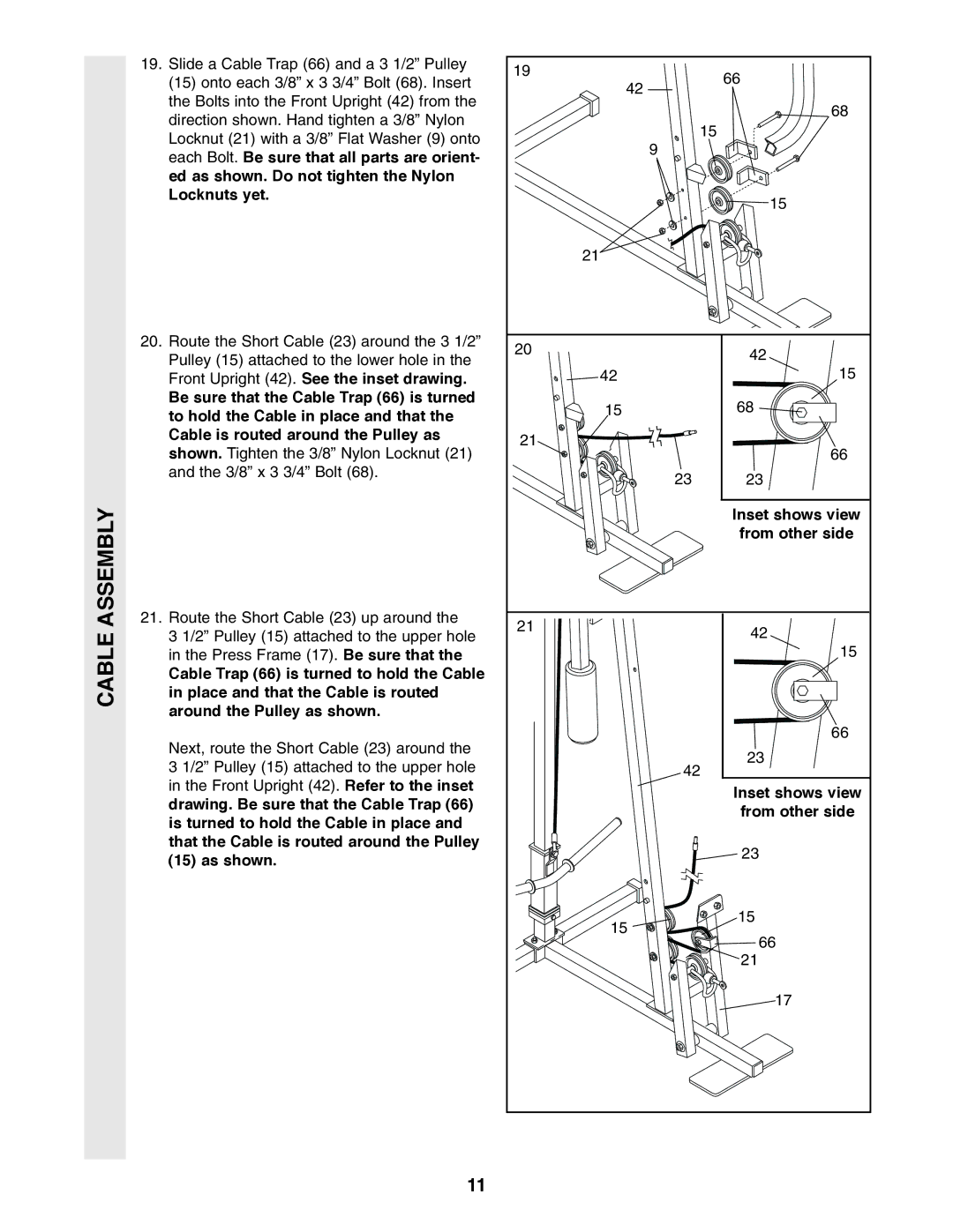 Healthrider 831.159710 manual Inset shows view, From other side 