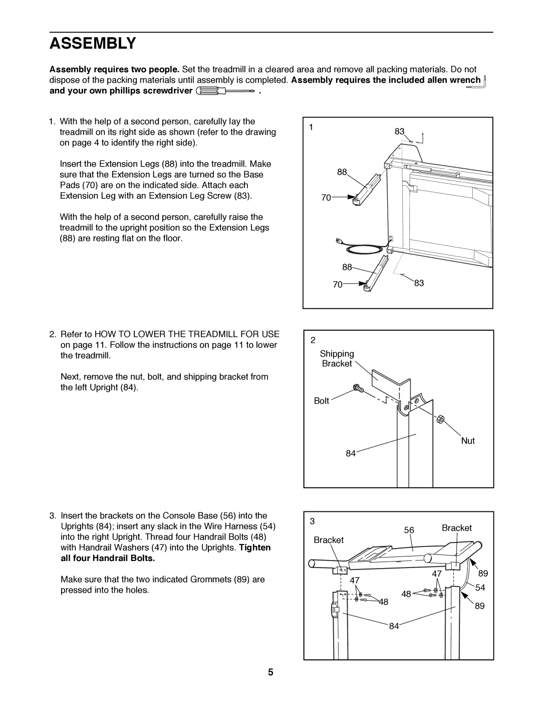 Healthrider 831.297830 manual Assembly, Your own phillips screwdriver 