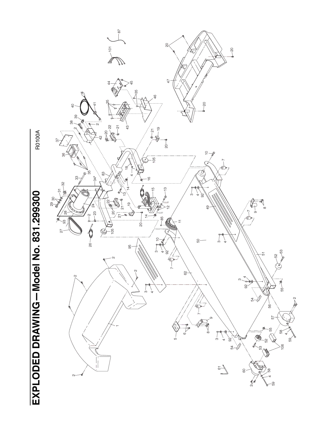 Healthrider 831.299300 manual Exploded DRAWINGÑModel No 