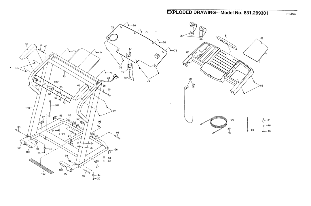 Healthrider 831.299301 manual R1299A 