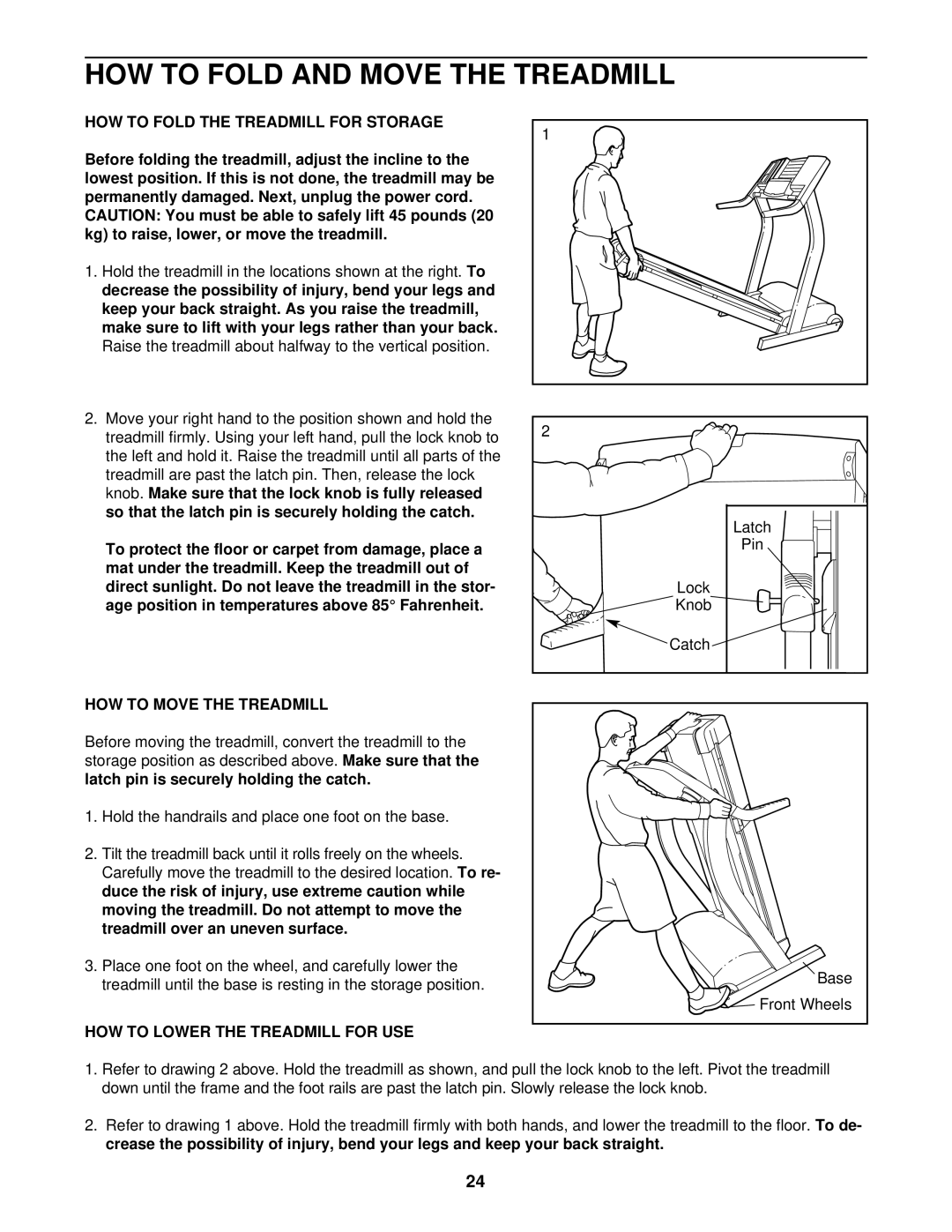 Healthrider 900hrc HOW to Fold and Move the Treadmill, HOW to Fold the Treadmill for Storage, HOW to Move the Treadmill 