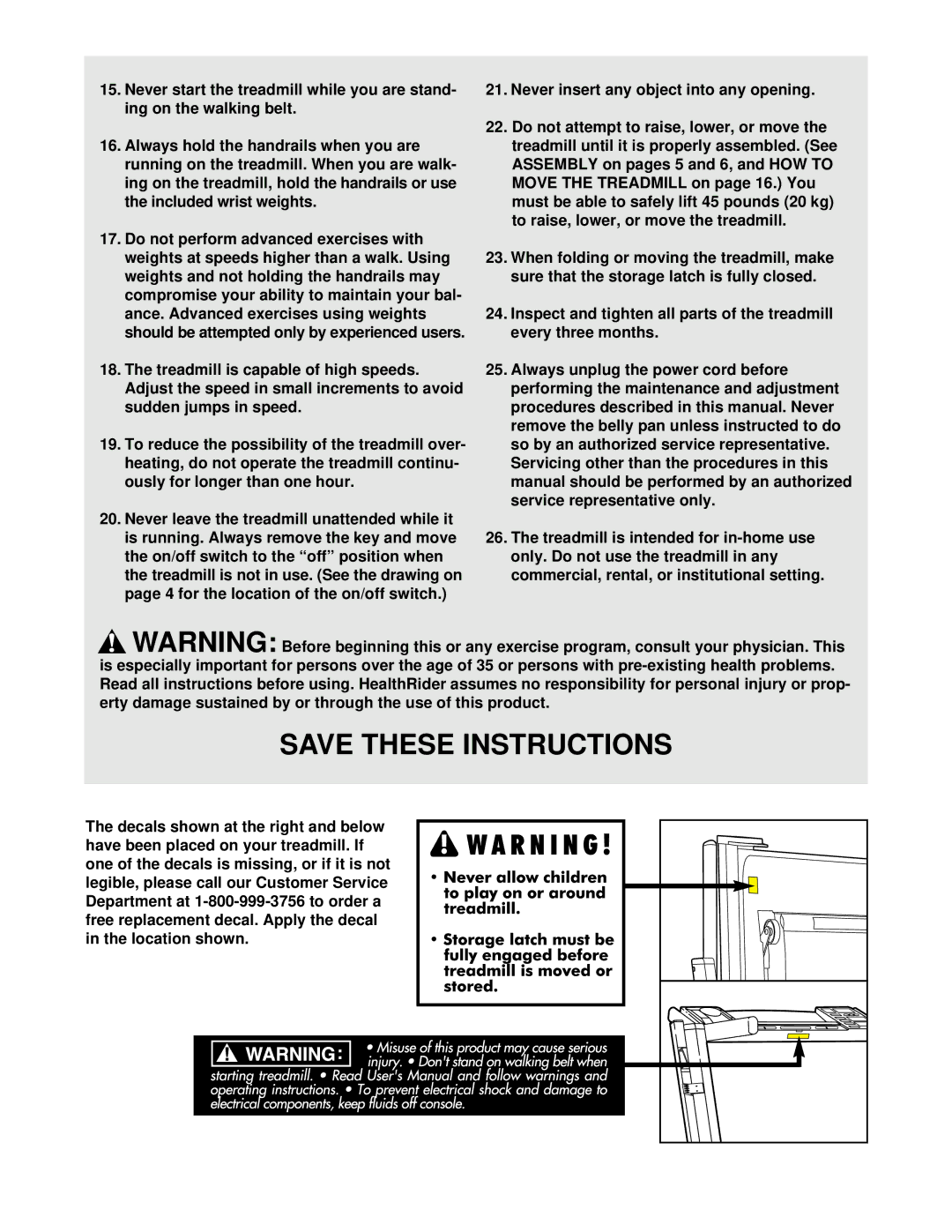 Healthrider DRTL25060 manual 