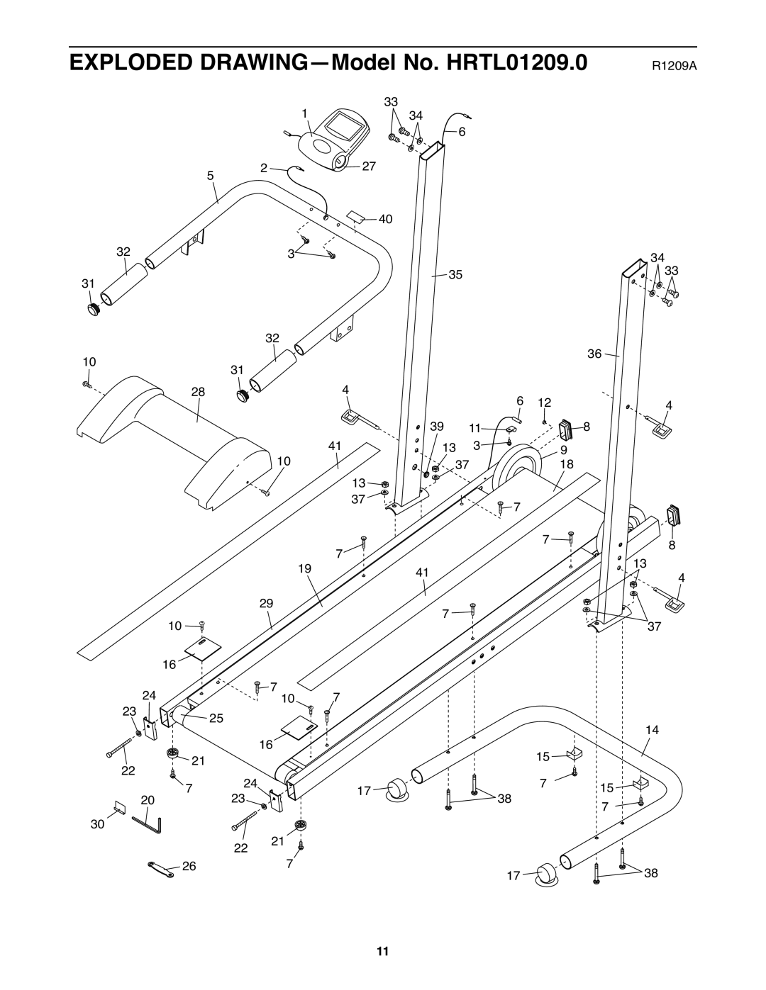 Healthrider H10t manual R1209A 