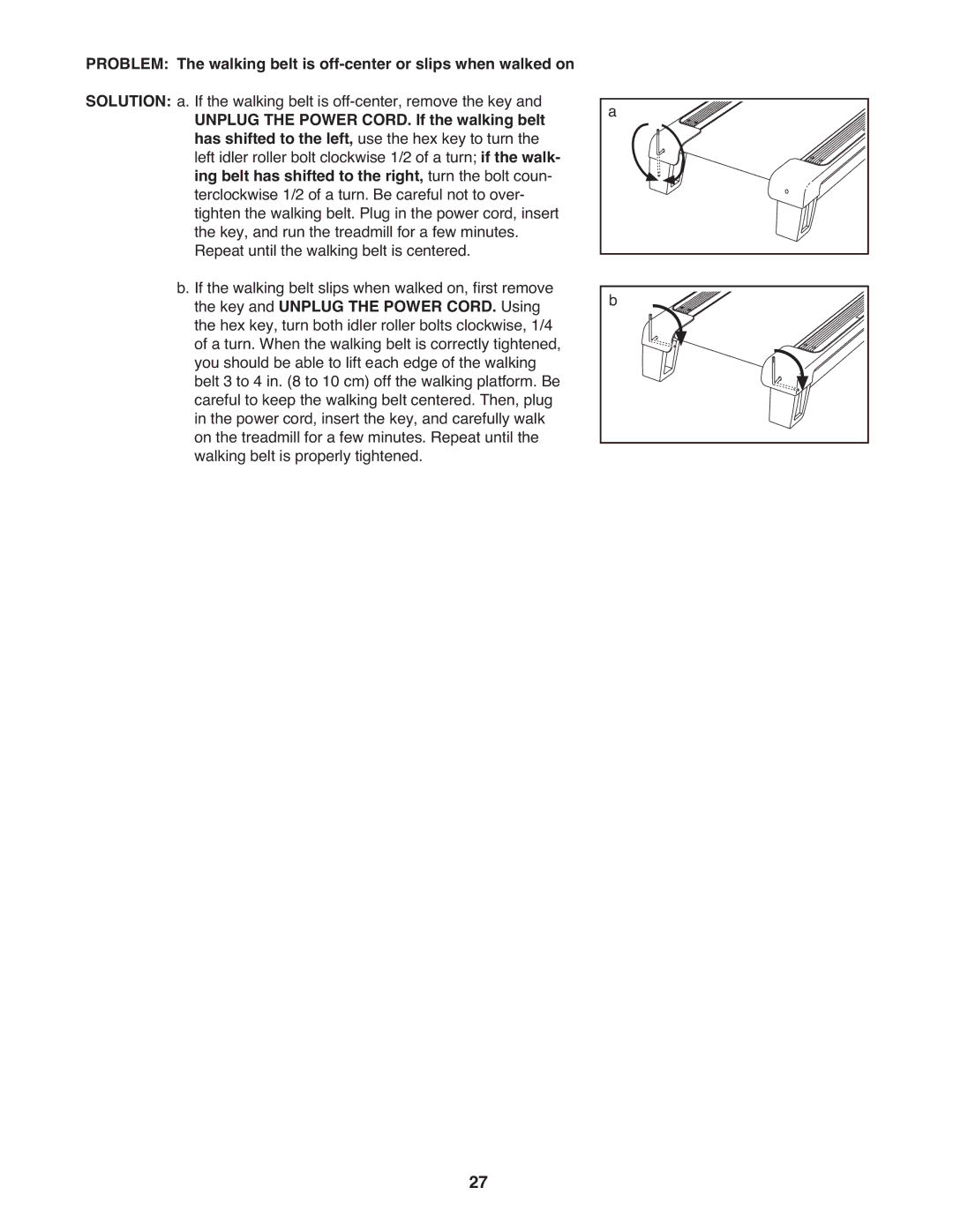 Healthrider H75t manual Problem Solution 