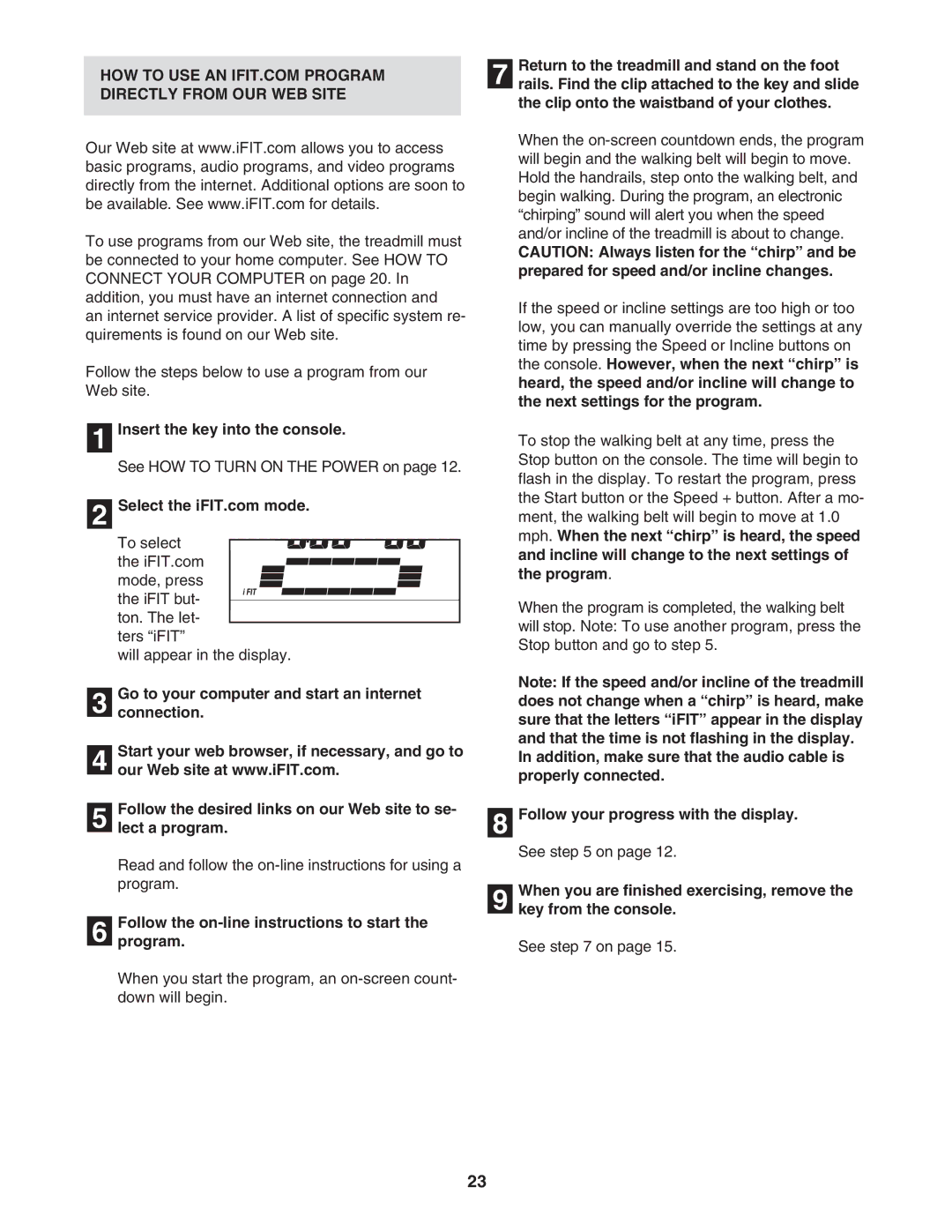 Healthrider HATL51205.0 manual Directly from OUR WEB Site, Follow the on-line instructions to start Program 