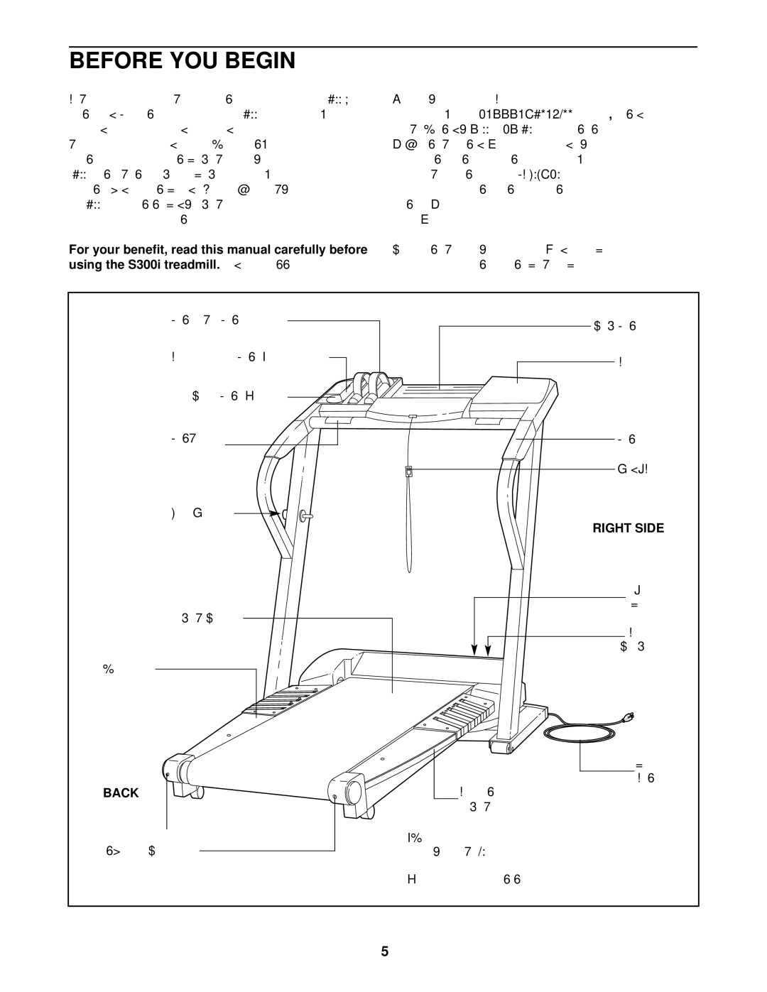 Healthrider HCTL05910 manual Before YOU Begin, Back, Right Side 