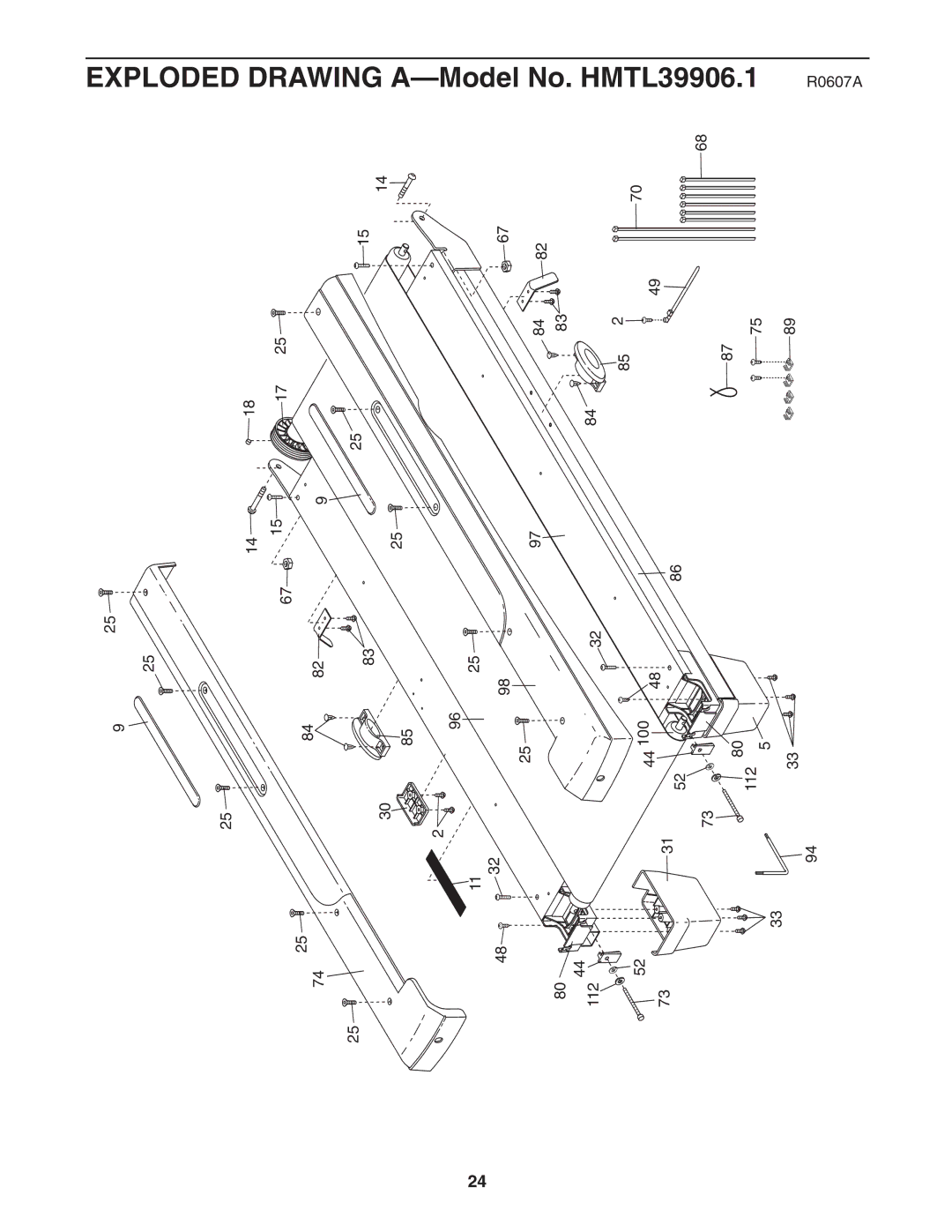 Healthrider HMTL39906.1 manual Exploded 