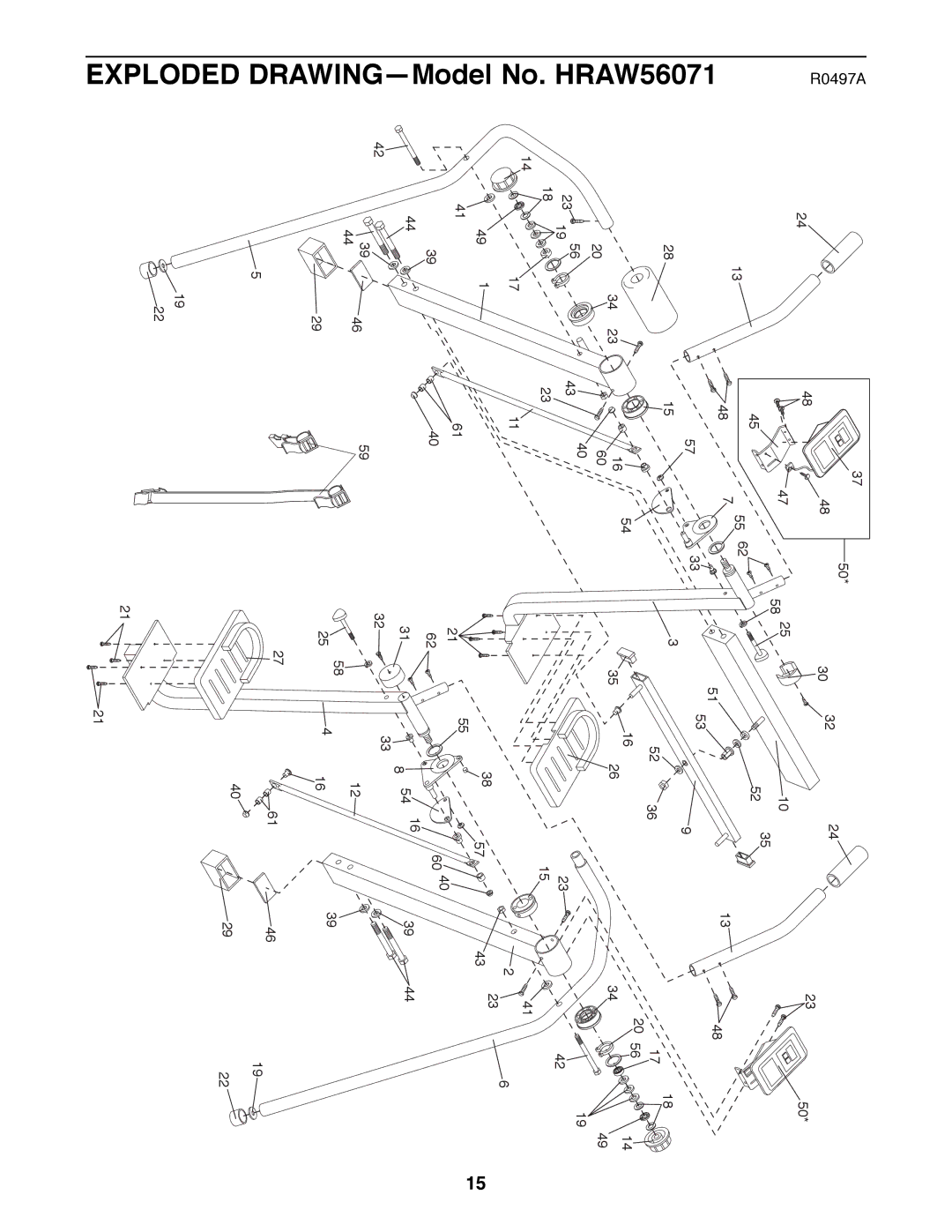 Healthrider manual No. HRAW56071 Exploded DRAWINGÑModel 