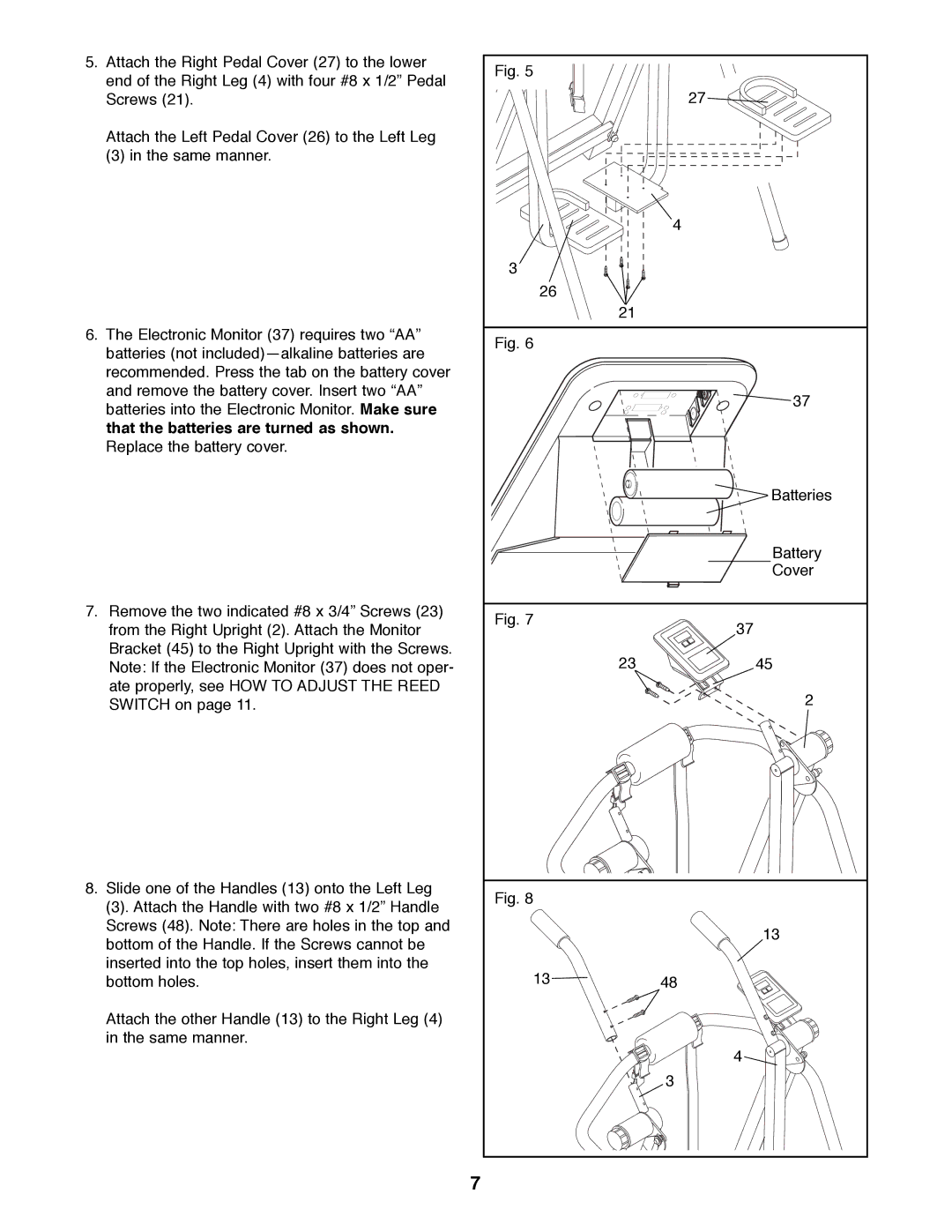 Healthrider HRAW56071 manual That the batteries are turned as shown 