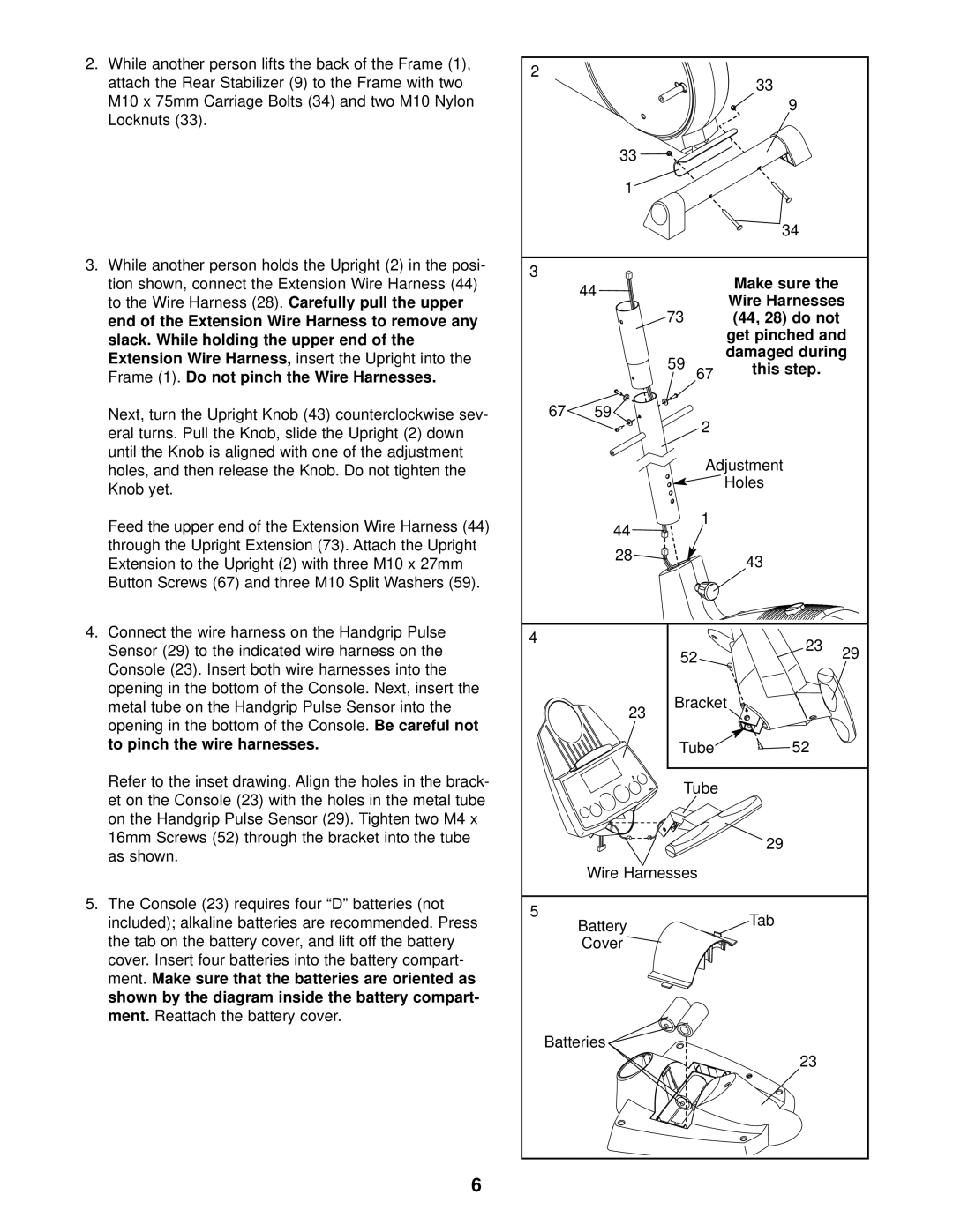 Healthrider HRCCEL49011 To the Wire Harness, Slack. While holding the upper end, Extension Wire Harness, 73 44, 28 do not 