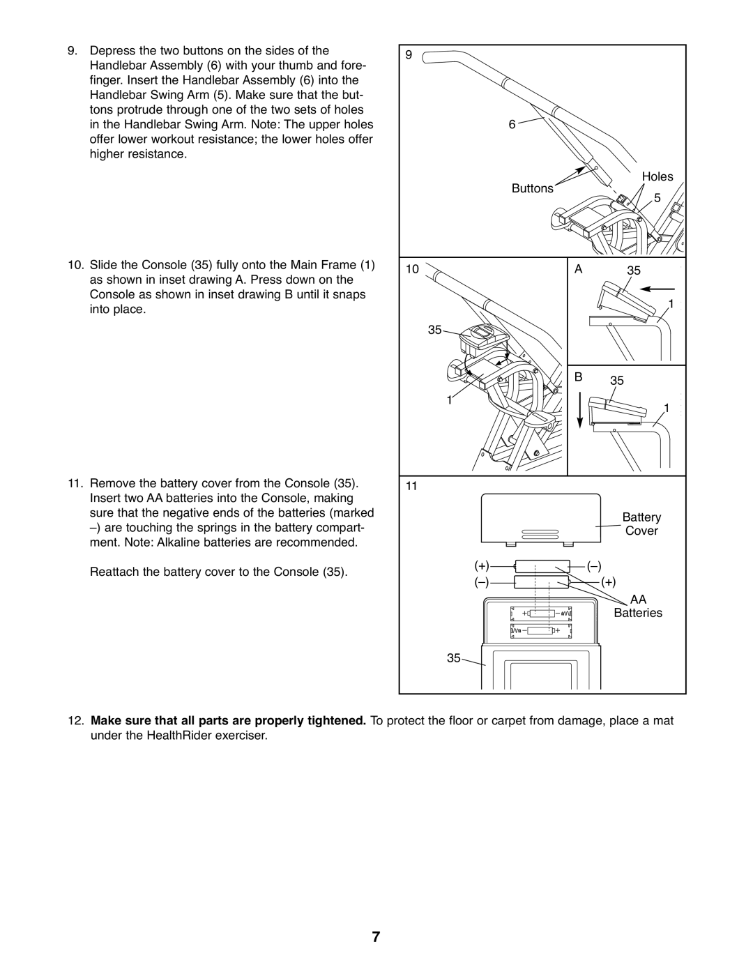 Healthrider HRCR9155.0 manual 