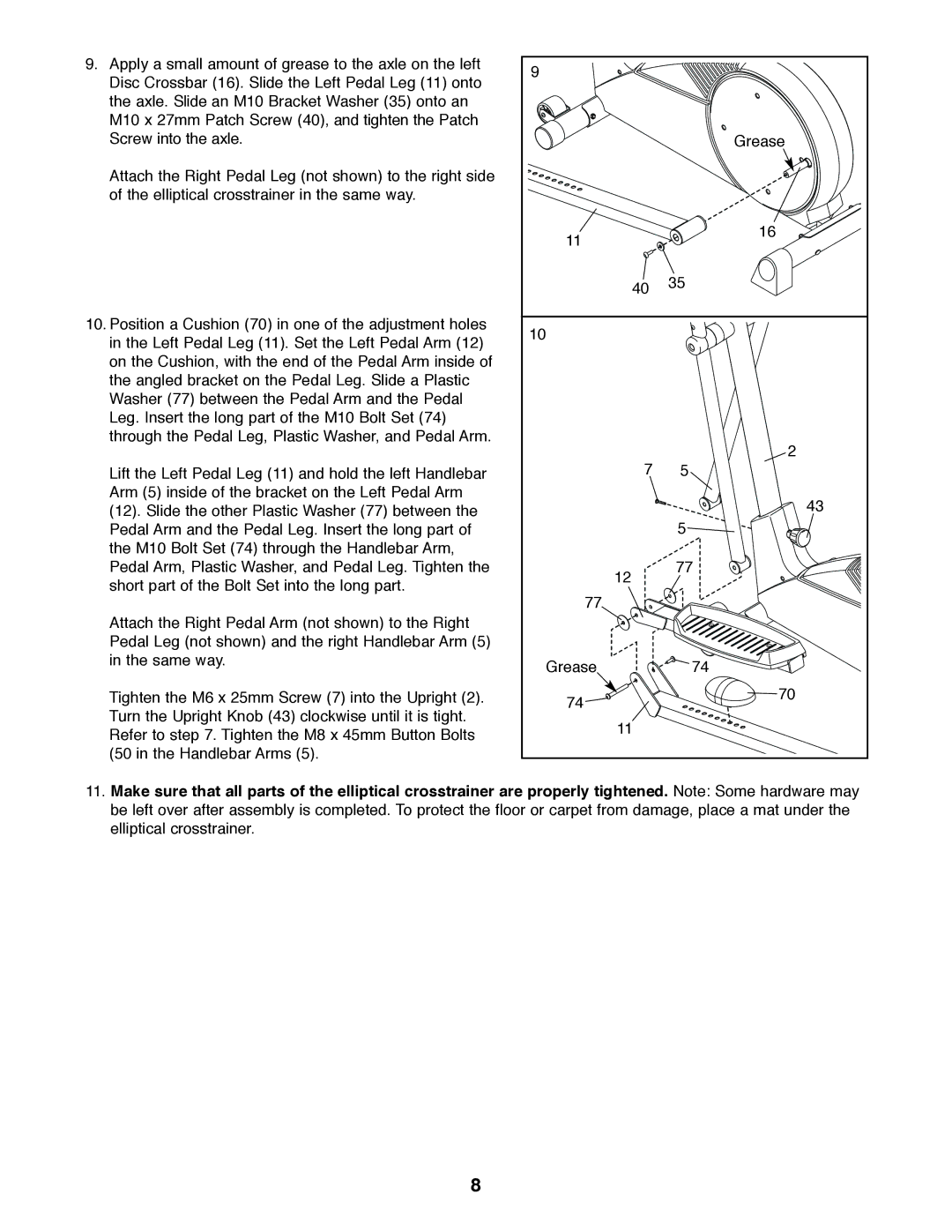 Healthrider HRE59020 manual 