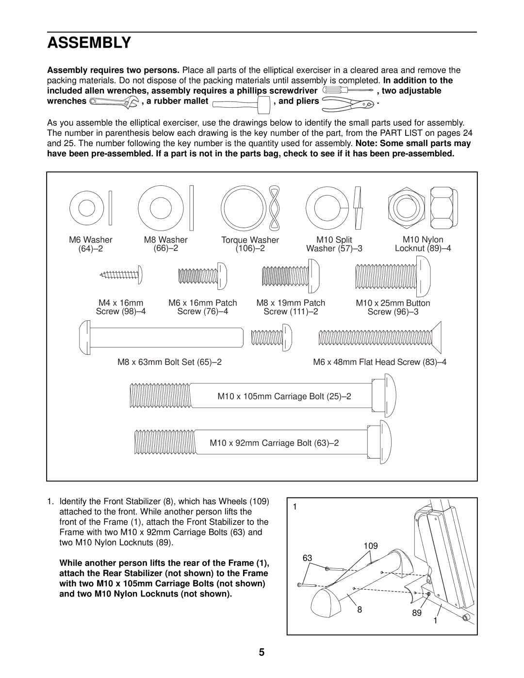 Healthrider HRE69940 manual Assembly 