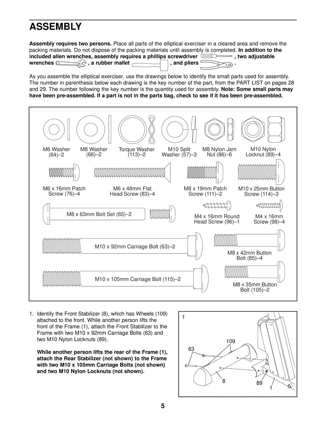 Healthrider HRE99940 manual Assembly 