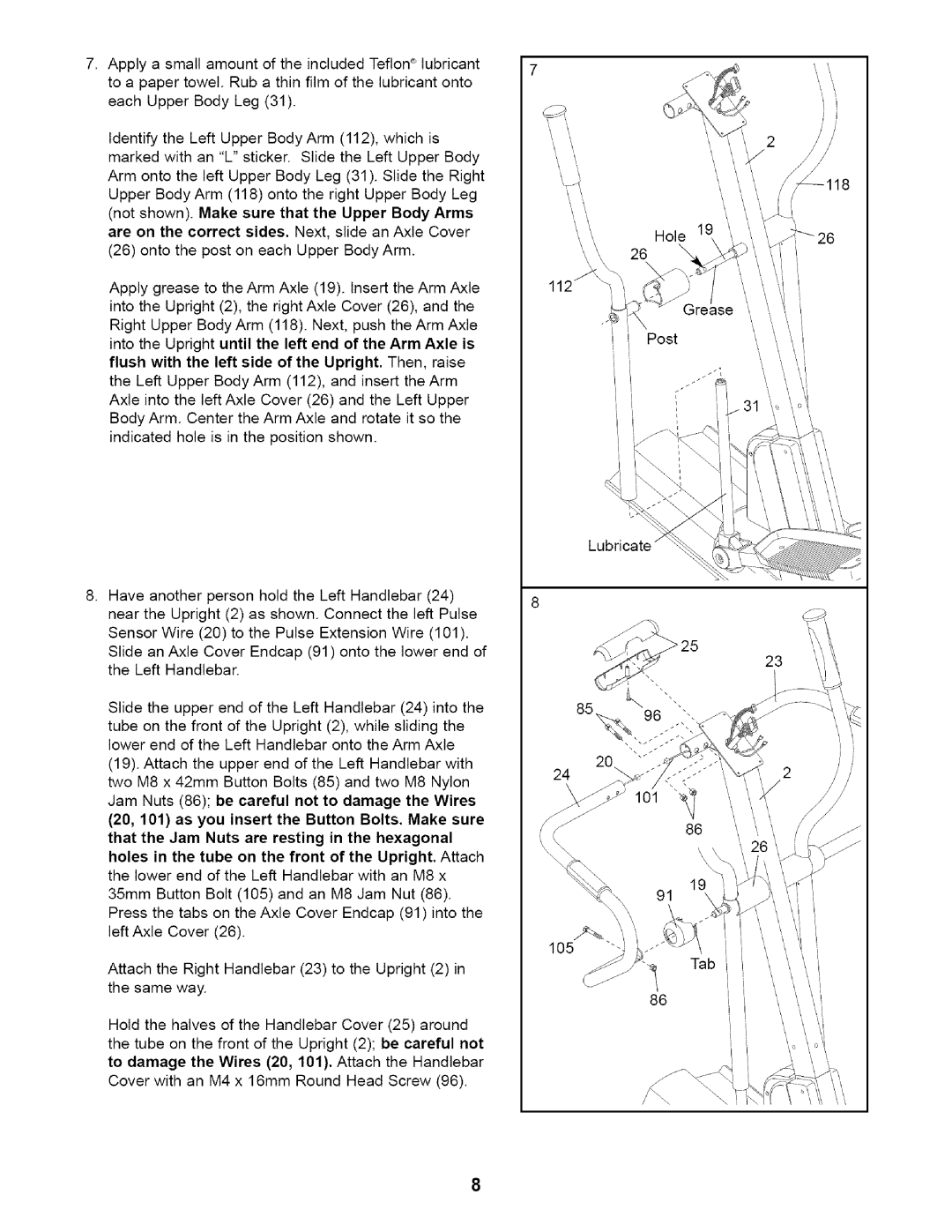 Healthrider HRE99940 manual Notshown.Make sure that the Upper Body Arms 