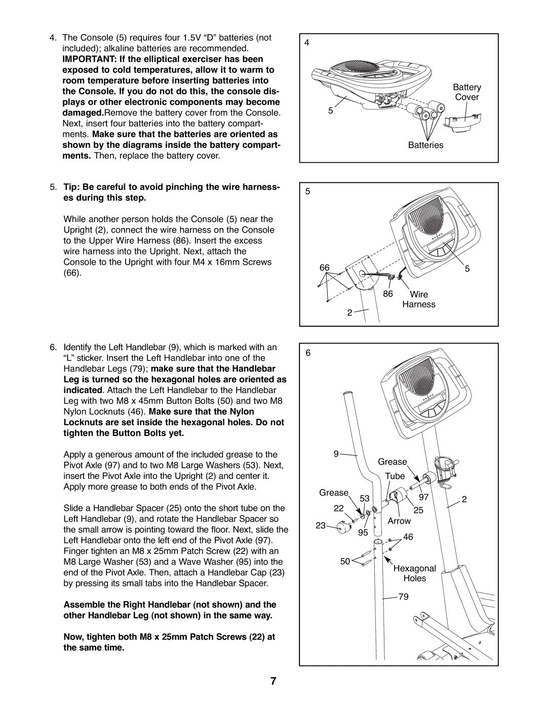 Healthrider HREL32907.0 manual Now, tighten both M8 x 25mm Patch Screws 22 at the same time 