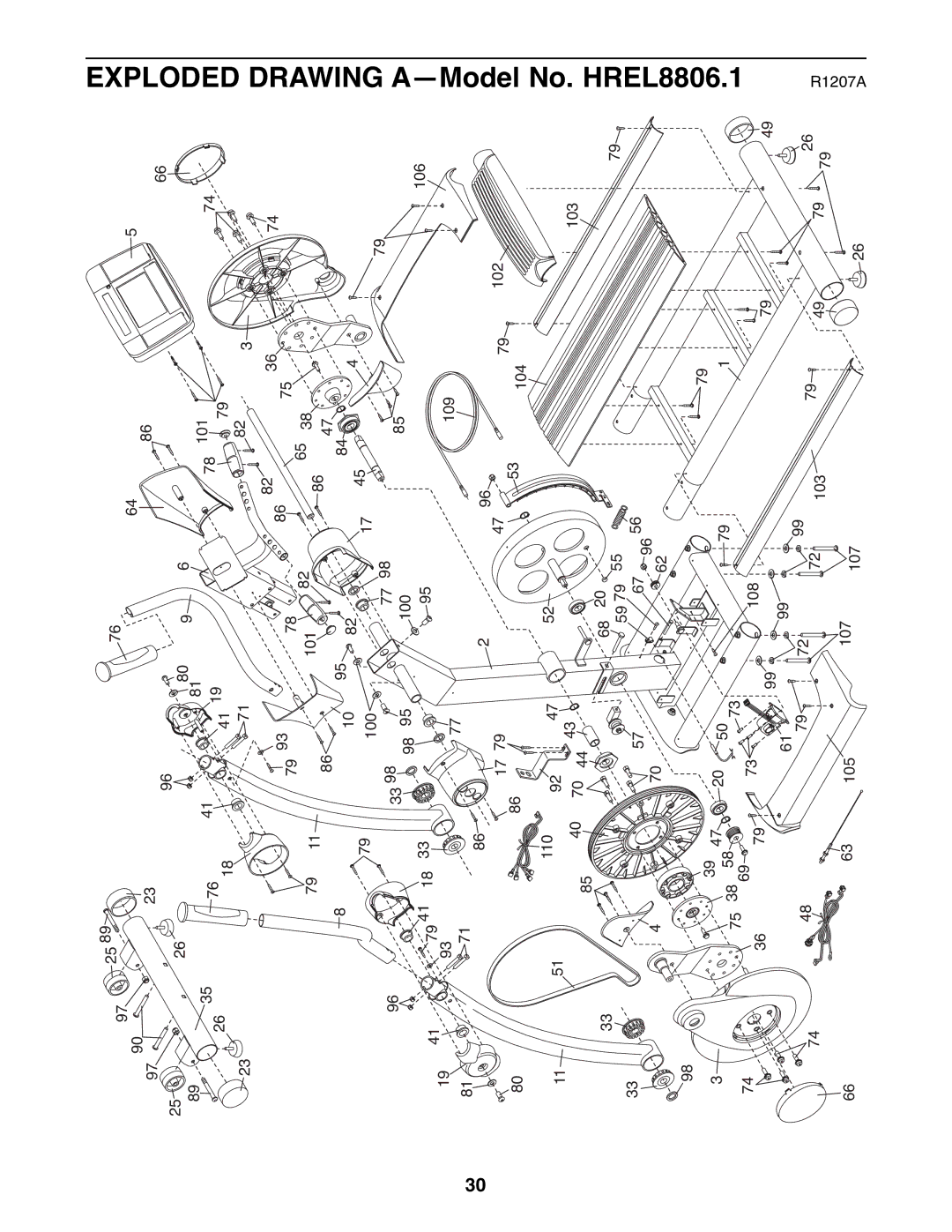 Healthrider HREL8806.1 manual 