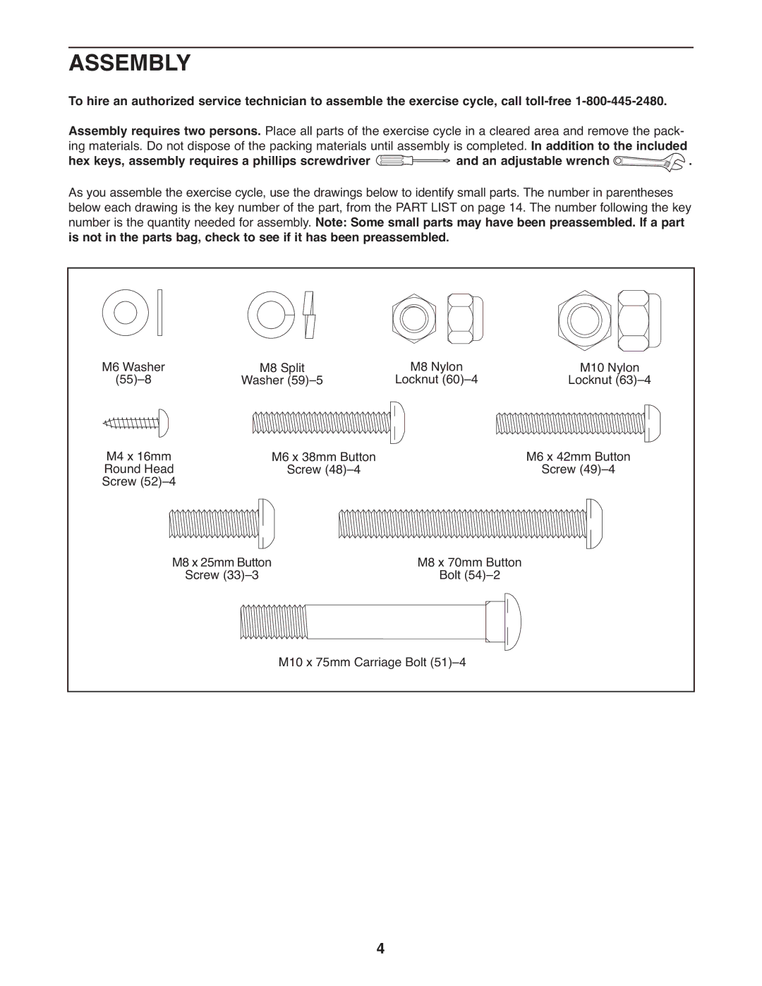 Healthrider HREX2076.0 manual Assembly 