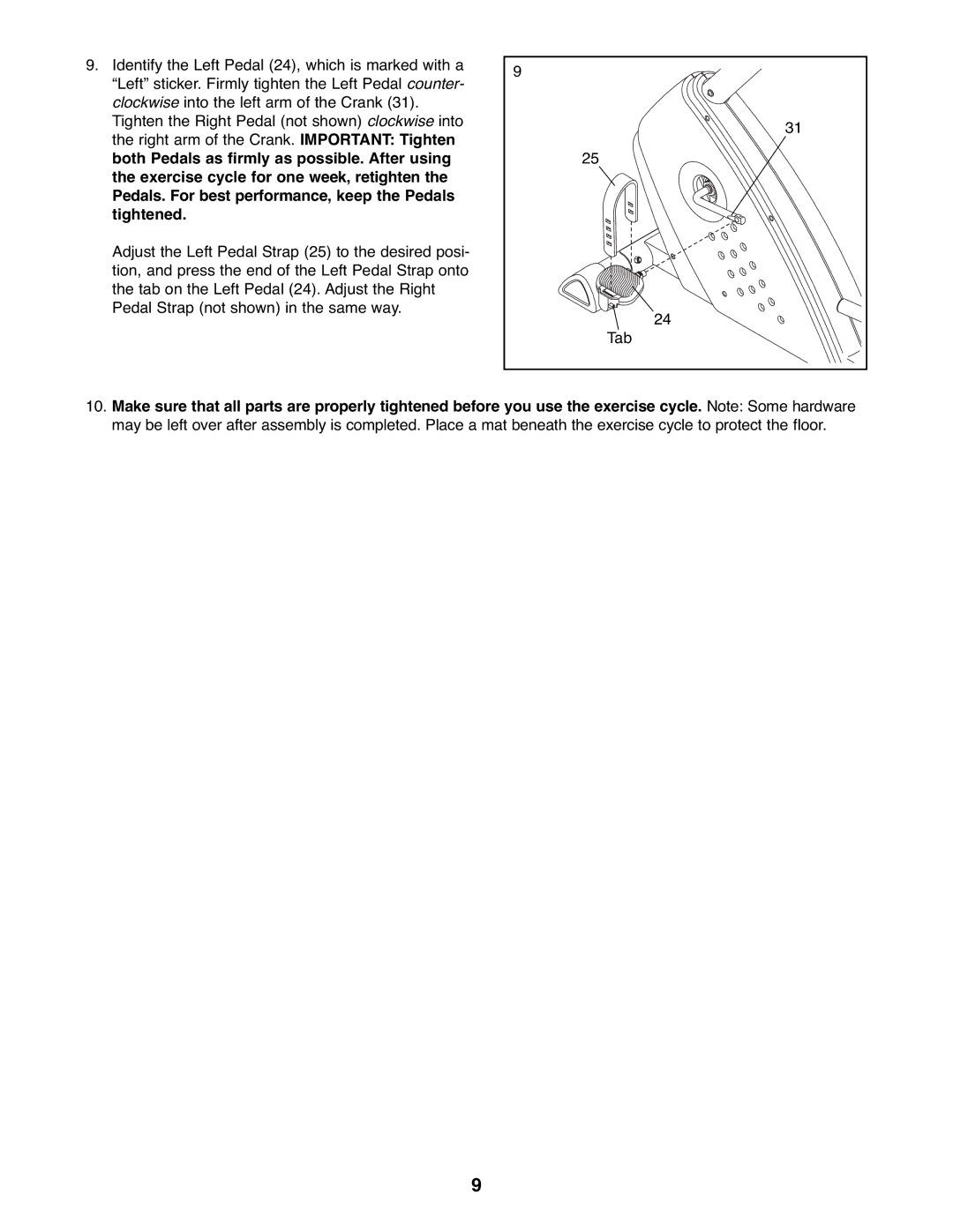 Healthrider HREX2076.1 manual 