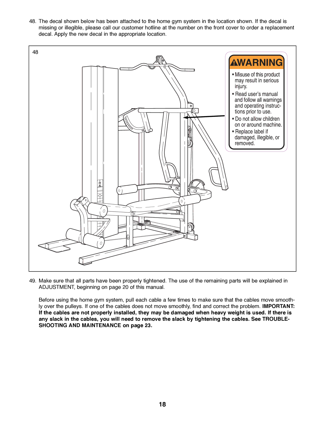 Healthrider HRSY23080 manual 