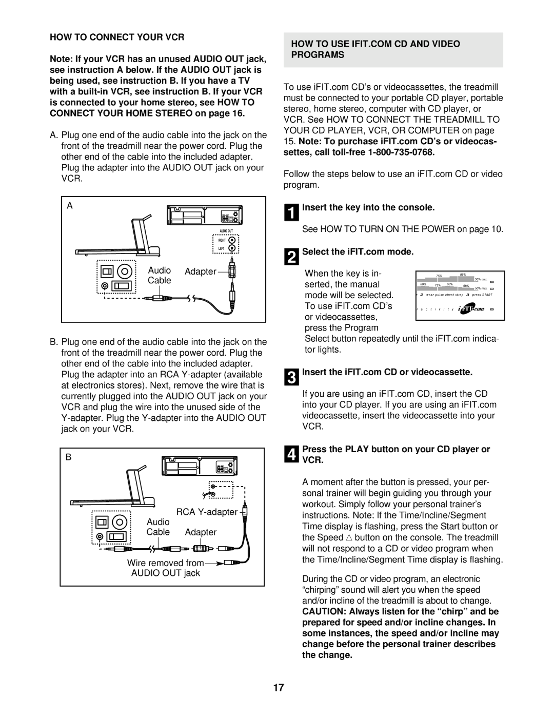 Healthrider HRT99020 manual HOW to Connect Your VCR 