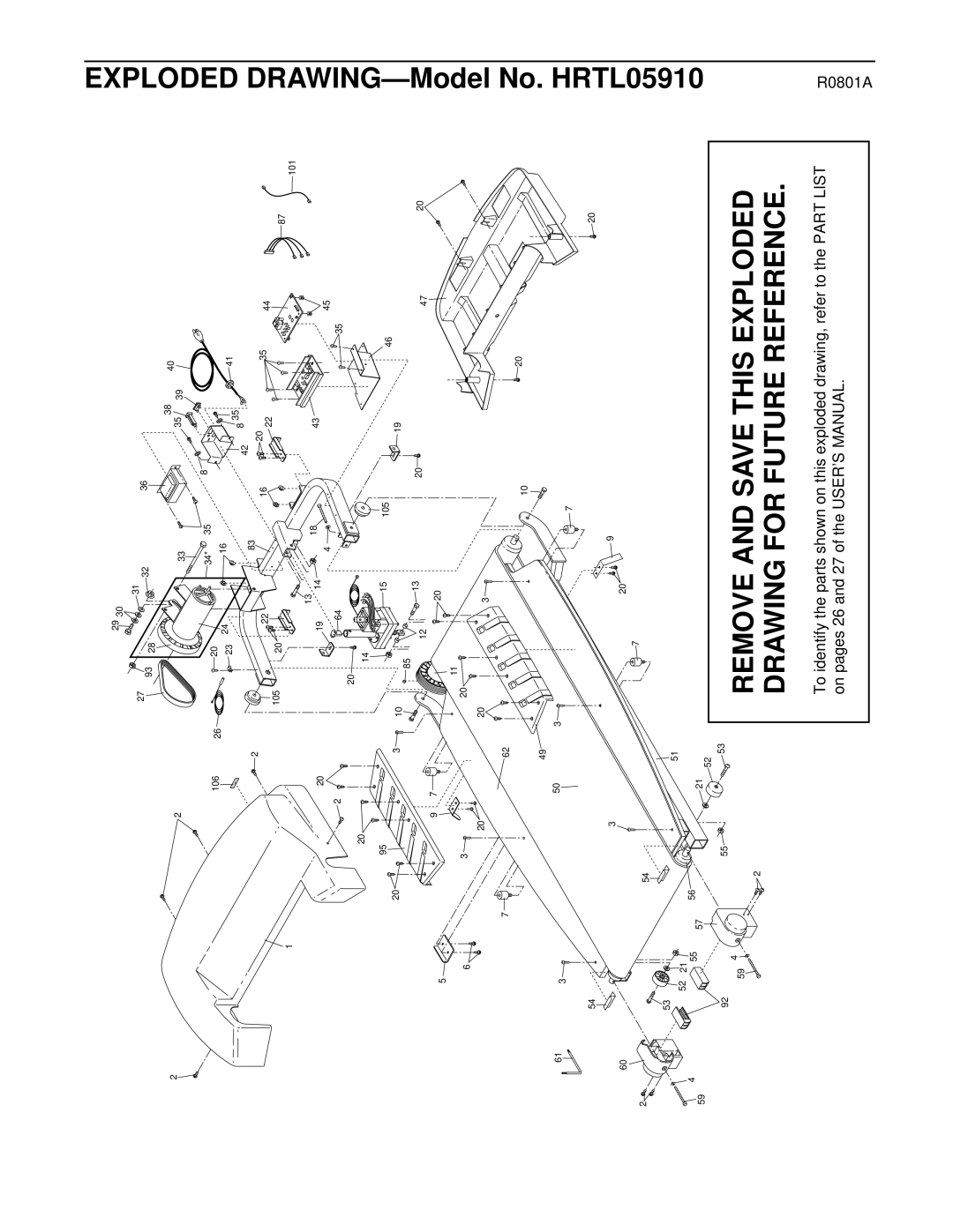 Healthrider HRTL05910, s300i manual 106 105 