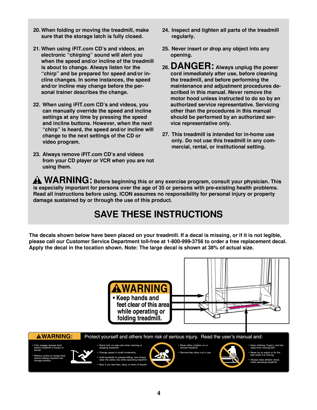 Healthrider HRTL05910, s300i manual 