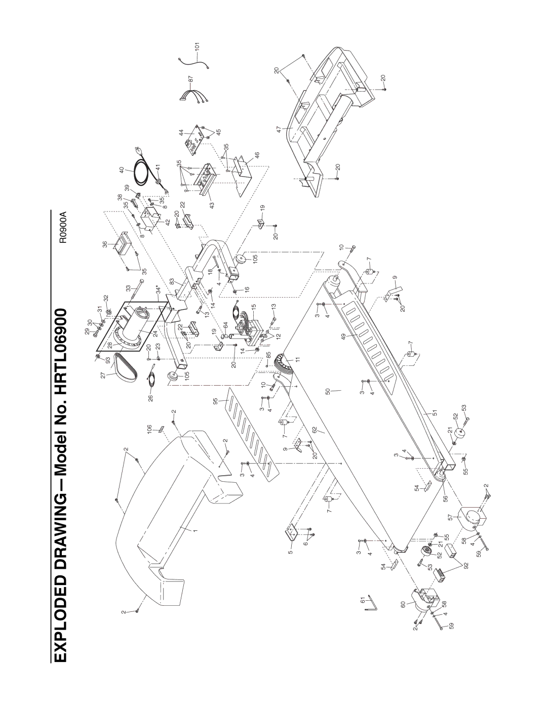 Healthrider manual Exploded DRAWINGÑModel No. HRTL06900 