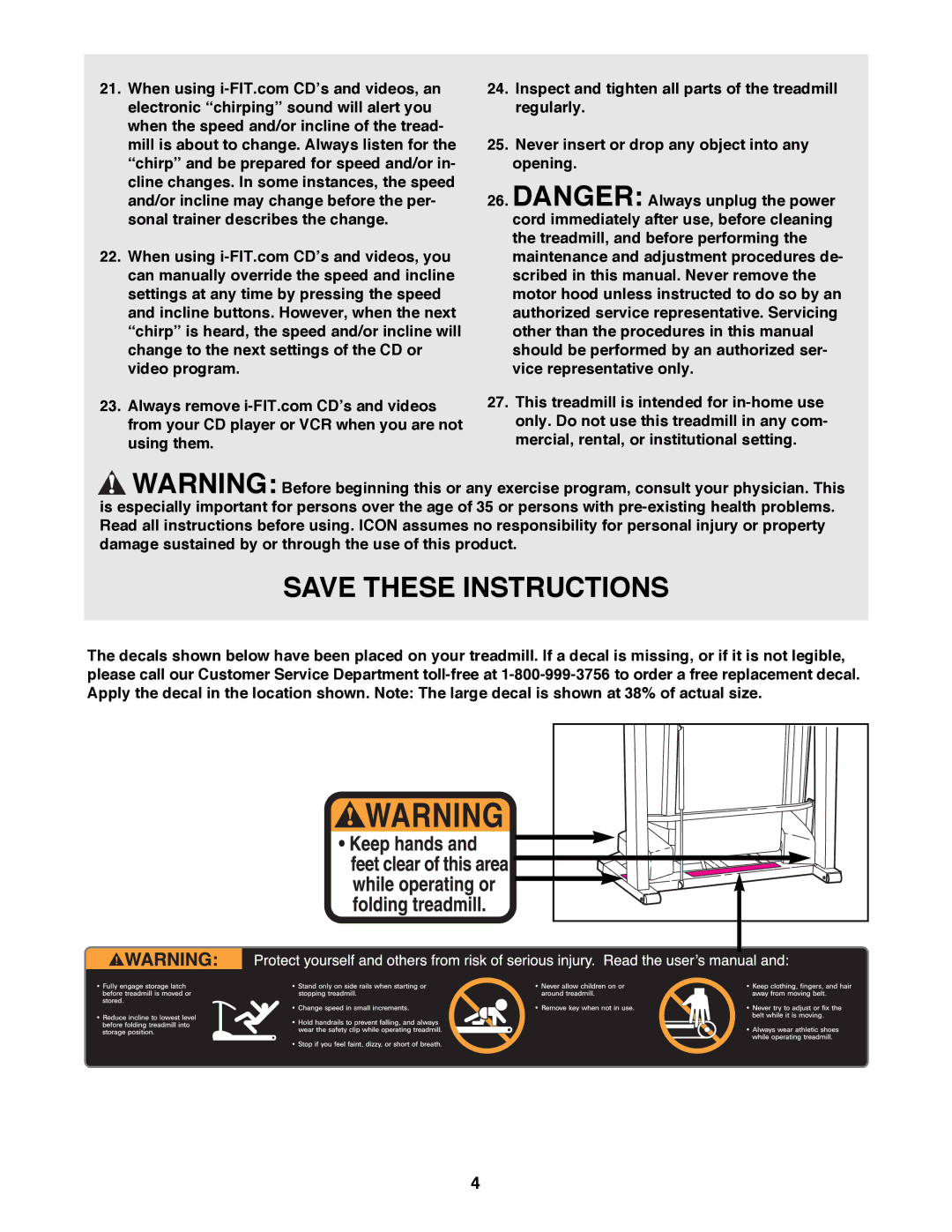 Healthrider HRTL06900 manual 